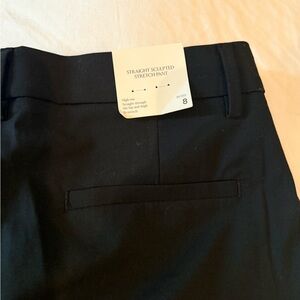Banana Republic Black Straight Sculpted Stretch Pants Petite 8